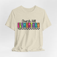 'Church Hill Elementary' Bella Canvas Teacher T-shirt