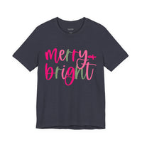 'Merry & Bright' Colorful Christmas Unisex Bella Canvas T-shirt