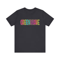Colorful Green Wave Women's Bella Canvas T-shirt