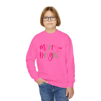 'Merry & Bright' Gildan Youth Crewneck Sweatshirt for Christmas