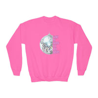 Youth New Year's Eve Disco Ball Crewneck Sweatshirt Gildan
