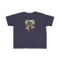 'Green Wave' Glitter Football Bow Toddler Rabbit Skins T-shirt