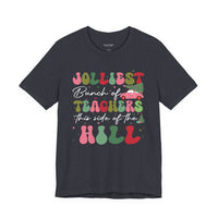 Jolliest Bunch of Teachers Christmas Bella Canvas Women's Tshirt