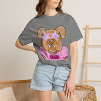 MSU Pink Bulldog  with stars T-Shirt — Women's Comfort Color Tee