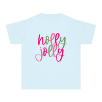 'Holly Jolly' Comfort Colors Youth T-shirt for Christmas