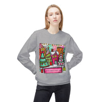 RedvFestive Christmas Town with Customized Zip Code Gildan Soft-style Crewneck Sweatshirt
