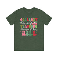 Jolliest Bunch of Teachers Christmas Bella Canvas Women's Tshirt
