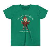 Festive Youth Tee, Holiday Shirt, Christmas Tee, Kids Graphic Tee, Fun Holiday Apparel, Santa Humor Shirt