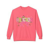 Grinchy Fleece Crewneck Sweatshirt, Cozy Holiday Apparel, Funny Christmas Gift, Unisex Sweater for Winter, Festive Pullover