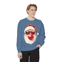 Santa Bubble Blowing Comfort Colors Unisex Sweatshirt