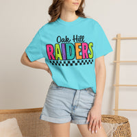 'Oak Hill Raiders' Neon Retro Comfort Colors T-Shirt