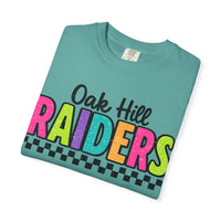 'Oak Hill Raiders' Neon Retro Comfort Colors T-Shirt