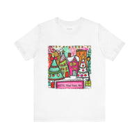Festive Christmas City with Customized Zip Code Unisex Bella Canvas T-shirt