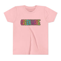 Colorful Leopard 'Green Wave' Bella Canvas Youth T-shirt