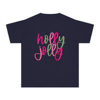 'Holly Jolly' Comfort Colors Youth T-shirt for Christmas