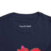 Toddler Bella Canvas Tee. Preppy Mascot T-shirt for girls, Colonel Reb outfit, Ole Miss Rebels football outfit, College Football, SEC