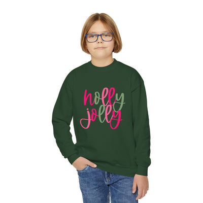 'Holly Jolly' Gildan Youth Crewneck Sweatshirt