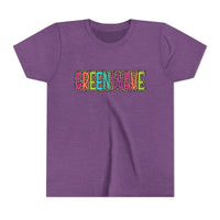 Colorful Leopard 'Green Wave' Youth Bella Canvas T-shirt