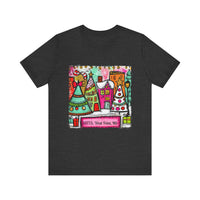 Festive Christmas City with Customized Zip Code Unisex Bella Canvas T-shirt