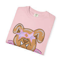MSU Pink Bulldog  with stars T-Shirt — Women's Comfort Color Tee