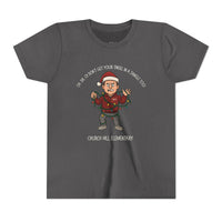 Festive Youth Tee, Holiday Shirt, Christmas Tee, Kids Graphic Tee, Fun Holiday Apparel, Santa Humor Shirt
