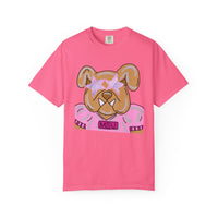 MSU Pink Bulldog  with stars T-Shirt — Women's Comfort Color Tee