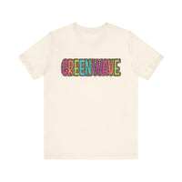 Colorful Green Wave Women's Bella Canvas T-shirt