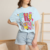 Fri-Yay Fizzy Pop Cartoon Letters Comfort Colors T-Shirt