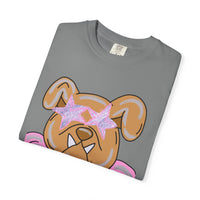 MSU Pink Bulldog  with stars T-Shirt — Women's Comfort Color Tee