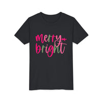 'Merry & Bright' Christmas Bella Canvas Youth T-shirt