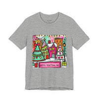 Festive Christmas City with Customized Zip Code Unisex Bella Canvas T-shirt