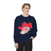 Preppy Mascot, Ole Miss Rebels, Colonel Reb Comfort Colors Garment Dyed Unisex Sweatshirt, College Football, SEC outfit
