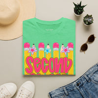 Second Grade T-Shirt — Cute Pencil School Tee for Teachers