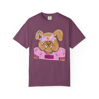 MSU Pink Bulldog  with stars T-Shirt — Women's Comfort Color Tee