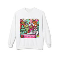 RedvFestive Christmas Town with Customized Zip Code Gildan Soft-style Crewneck Sweatshirt