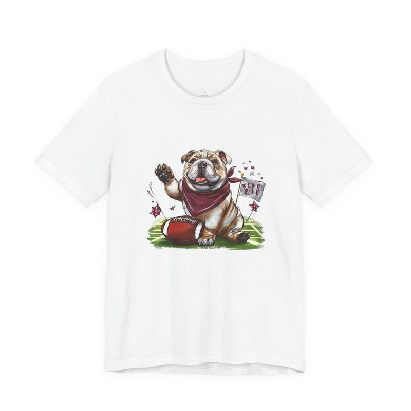 Vintage Bulldog Pride Football Bella Canvas Unisex T-shirt