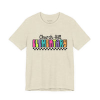 'Church Hill Elementary' Bella Canvas Teacher T-shirt