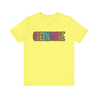 Colorful Green Wave Women's Bella Canvas T-shirt