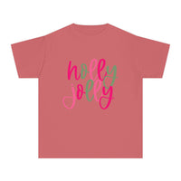 'Holly Jolly' Comfort Colors Youth T-shirt for Christmas
