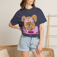 MSU Pink Bulldog  with stars T-Shirt — Women's Comfort Color Tee