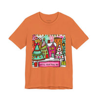 Festive Christmas City with Customized Zip Code Unisex Bella Canvas T-shirt