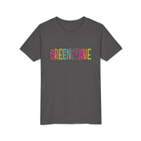 Colorful Leopard 'Green Wave' Youth Bella Canvas T-shirt