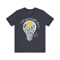 'Let Your Light Shine' Autism Awareness Bella Canvas Unisex Short-sleeve T-shirt