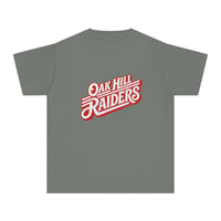 'Oak Hill Raiders' Retro Script Comfort Colors Kids T‑Shirt