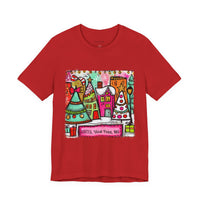 Festive Christmas City with Customized Zip Code Unisex Bella Canvas T-shirt