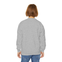 Bulldog with Pink Stars Gildan Youth Crewneck Sweatshirt