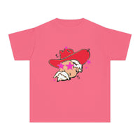 Youth Comfort Colors Midweight T-shirt, Preppy Mascot Ole Miss Rebels, Colonel Reb girls tee, College Football outfit, SEC