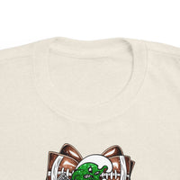 'Green Wave' Glitter Football Bow Toddler Rabbit Skins T-shirt