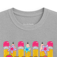 Second Grade Kids T‑Shirt — Colorful Pencil Back‑to‑School Tee