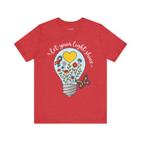 'Let Your Light Shine' Autism Awareness Bella Canvas Unisex Short-sleeve T-shirt